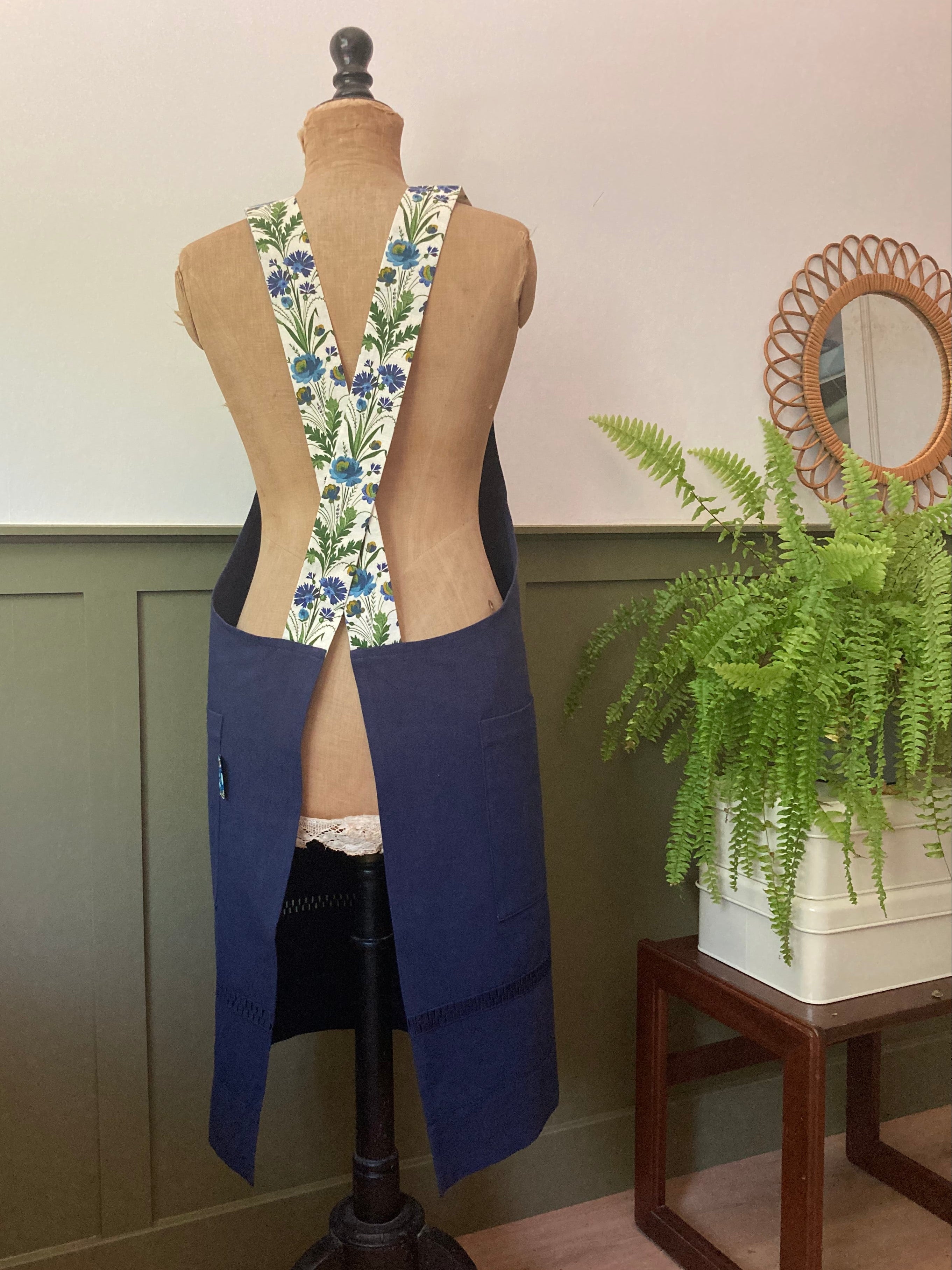 Tablier japonais Indigo Romanex de Boussac Guirlandes